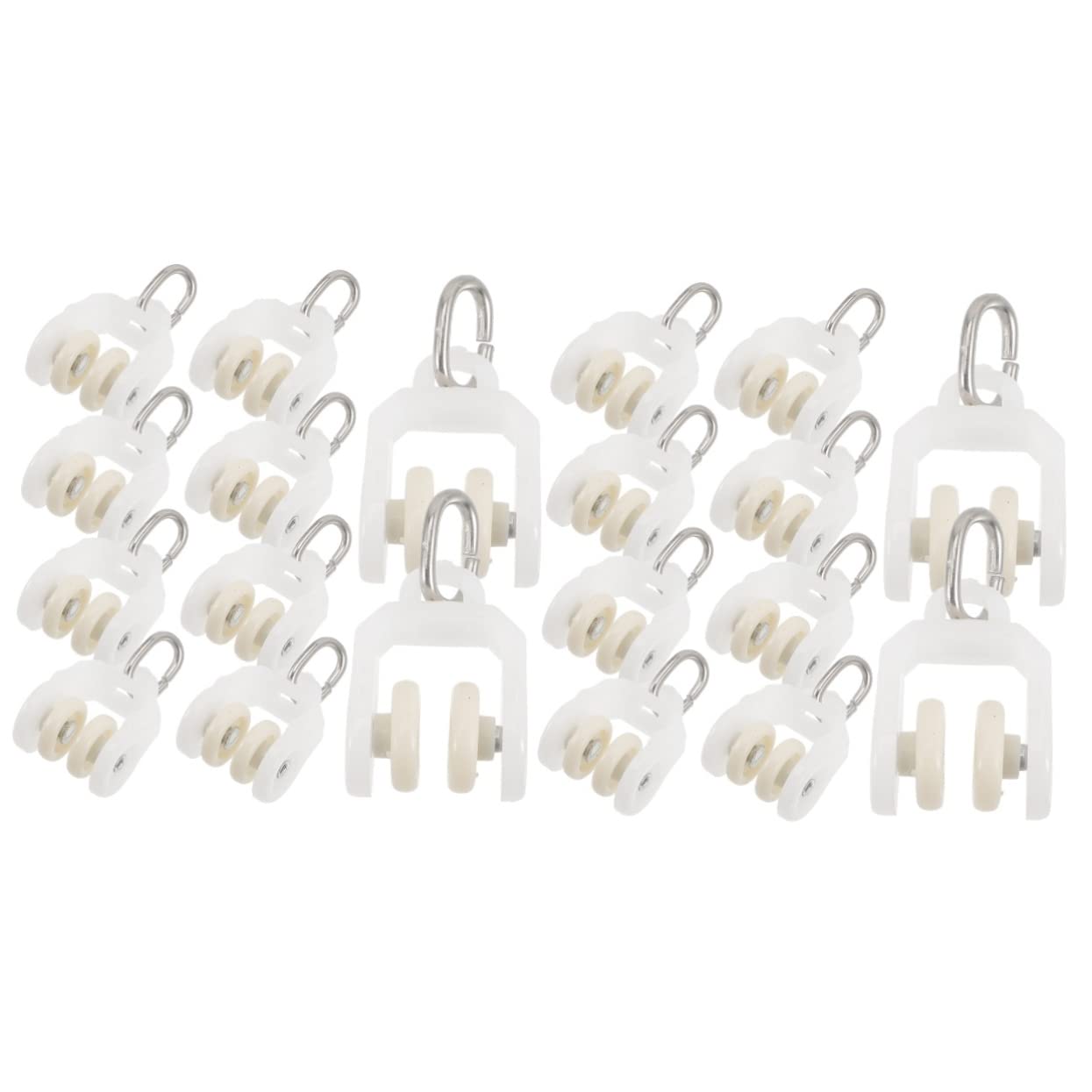 STOBAZA 20pcs Curtain Track Rollers Flexible Mute Gliders for Smooth Sliding Closets and Offices Curtain Accessories for Easy Installation and -Term Use