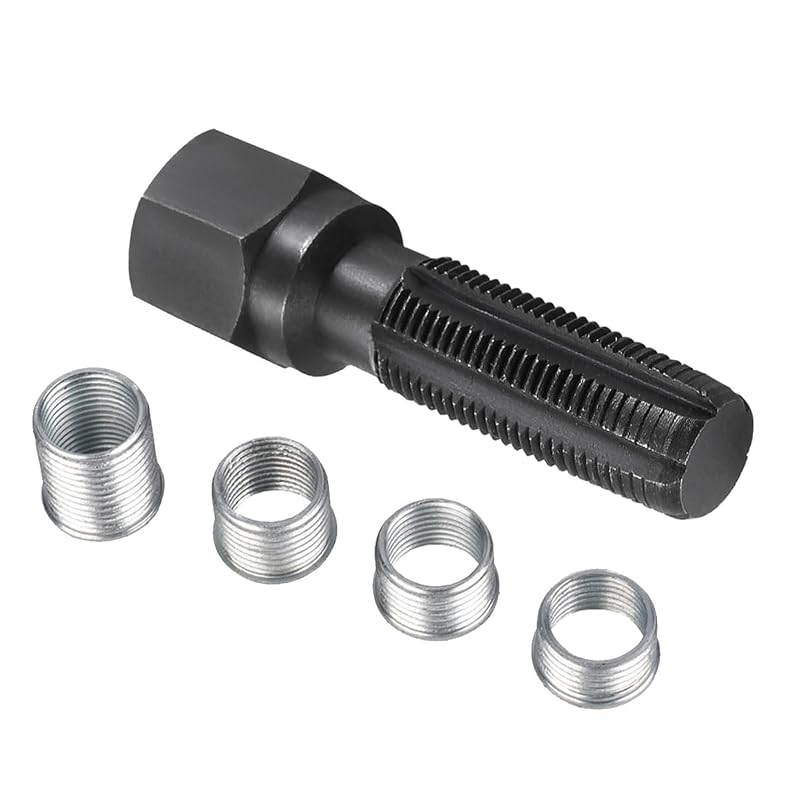 Kit de Reparo de Rosca de Vela de Ignição 14 mm GAOLAOSY com Macho e 4 Insertos