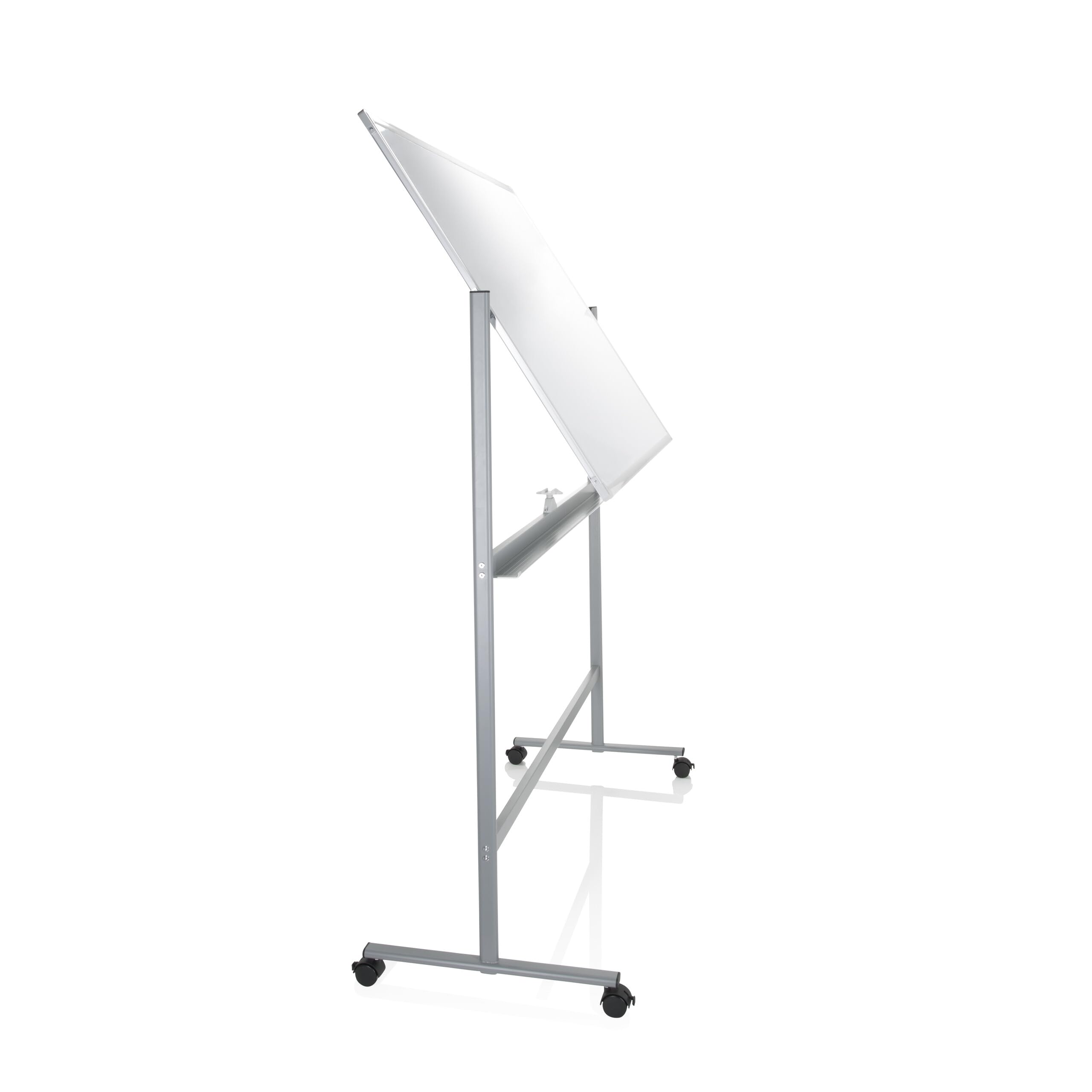 hjh OFFICE 830036 tablica suchościeralna, 90 x 120 cm, mobilna tablica z rolkami, możliwość zapisywania po obu stronach, magnetyczna i zmywalna