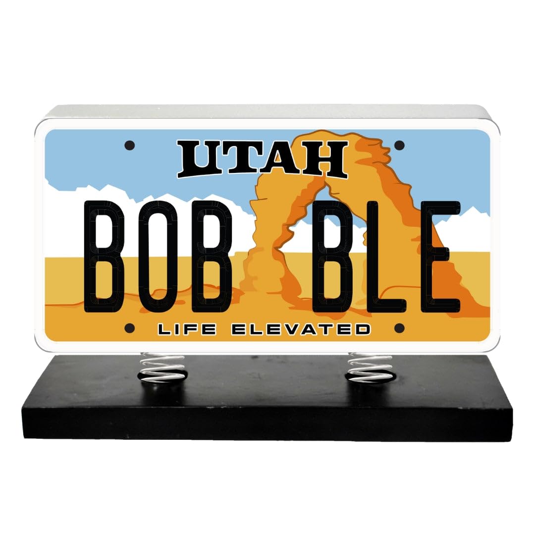 National Bobblehead Hall of Fame and Museum Utah License Plate Bobble