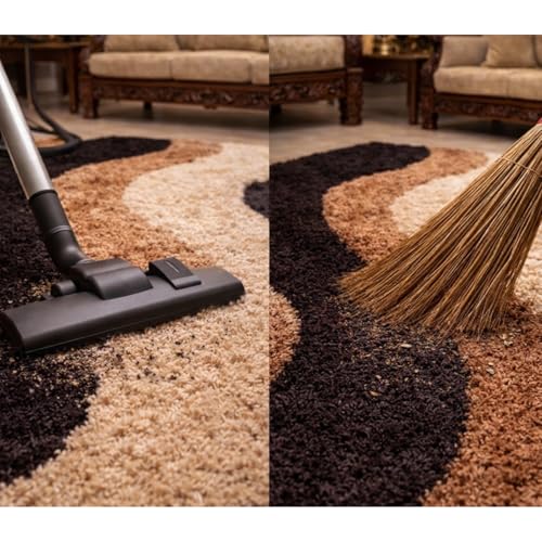 Image of 2x10 feet Shaggy Polyester Abstract Modern Area Rug - 2 Inch High Pile Ultra Soft Plush Carpet for Living Room, Bedroom & Kids Room, Thick Fluffy Rug for Indian Home Decor D - Rectangular