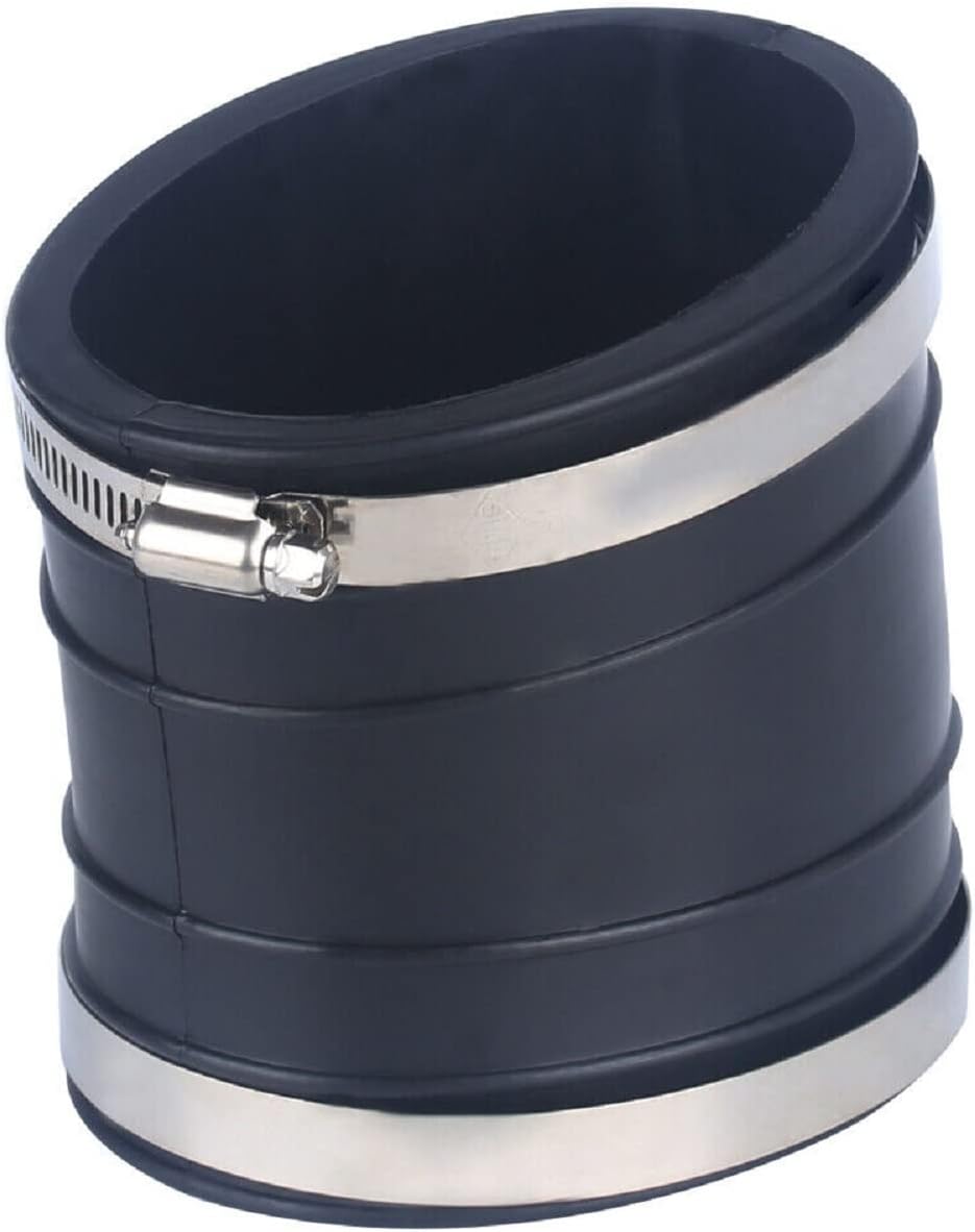 Exhaust Bellow 32-14358T for MerCruiser Stern Drive V6 V8 Engine 4.3L 5.0L 5.7L 5.8L 6.2L 7.4L Lower Bent Tube Boot 4 Inch Y-Pipe with 2 Pcs Clamp Sierra 18-2746 32-14358001