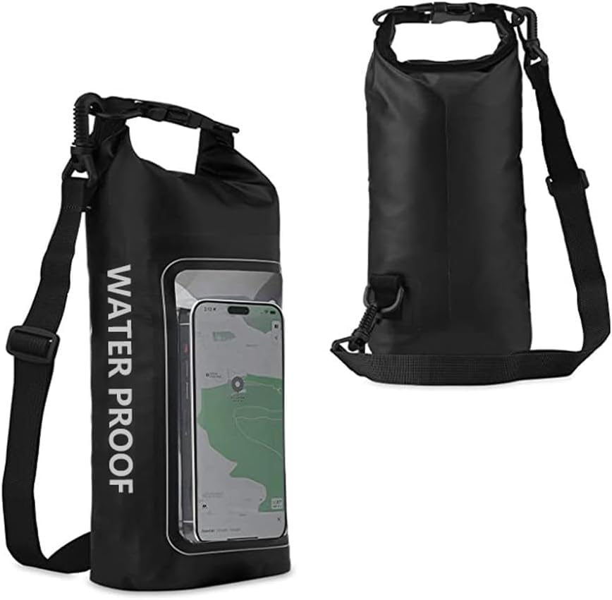 Aputue Su Geçirmez Kuru Çanta, 2L Plaj Telefon Çantası, Rulo Ağızlı Su Geçirmez Sırt Çantası/Telefon Kılıfı/Kese, Seyahat Kamp Plaj Balıkçılık Rafting Yüzme Kayak İçin Hafif Kuru Depolama Çantası