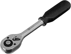 MTX Chave Catraca com Pino 3/8', Ferramenta Profissional em Aço Cromo-Vanádio Cromado, Chave de Catraca Resistente para Oficina, Mecânica e Reparos