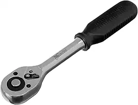 MTX Chave Catraca com Pino 3/8', Ferramenta Profissional em Aço Cromo-Vanádio Cromado, Chave de Catraca Resistente para Oficina, Mecânica e Reparos