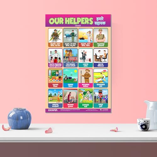 Image of ESCAPER Our Helpers Educational Charts for Kids, Charts for Kids Learning (11.5 x 17.5 inches), Kids Study Material, Kids Learning Books, Educational Posters