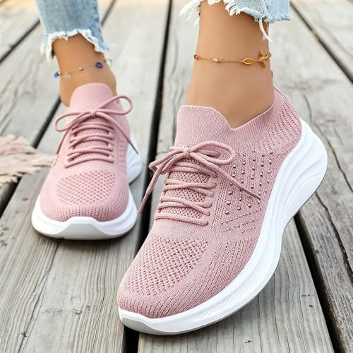 Baskets compensées légères en strass pour marcher sans fatigue - 2