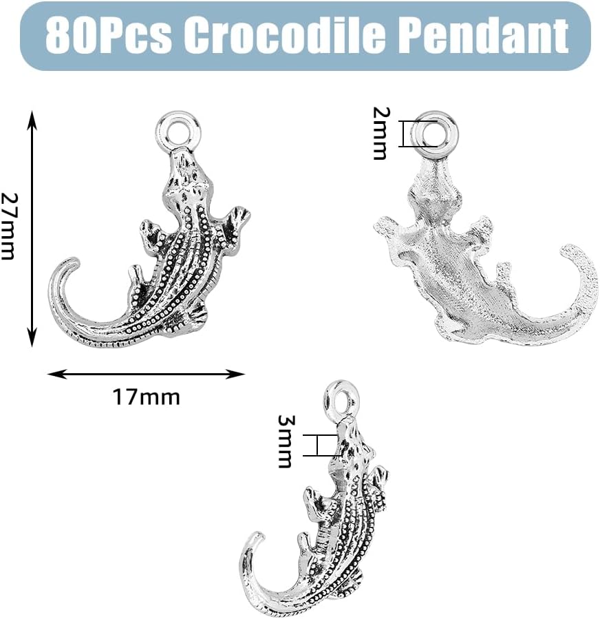 DICOSMETIC Ocean Animal Pendants Small Alloy Charms Antique Silver Animal Jewelry Charms Vintage Style Lucky Pendants for Jewelry Making - Image 2