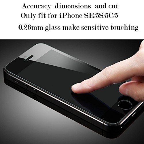 [2-Pack] Ibaebe Iphone 5S/Se/5C/5 Screen Protector,Film Iphone Se Screen Protector For Apple Iphone Se, 5, 5S, 5C Premium Tempered Glass Screen Protector #TOP4