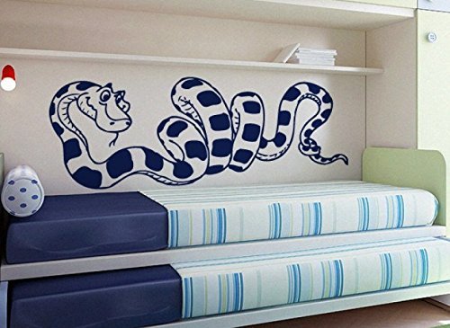 Smiling Python Cute Snake Children Decal Girls Room Boys Room Nursery Idea Kids Decor Wall Decal Art Vinyl Sticker tr468