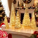 mercury glass vases 【 Five Tree Set 】This set includes five Christmas trees ranging in size from 3.5 inches to 14 inches, suitable for styling together or separately on fireplaces, tables, and shelves to create a festive atmosphere