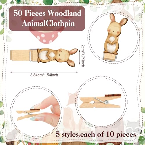 Image of Patelai 321 Pcs Woodland Animals Baby Shower Decoration Forest Animal Neutral Gender Reveal Decoration Don't Say Games 5 Set Serve 50 Guests for Woodland Baby Shower Birthday Party Decor Supplies