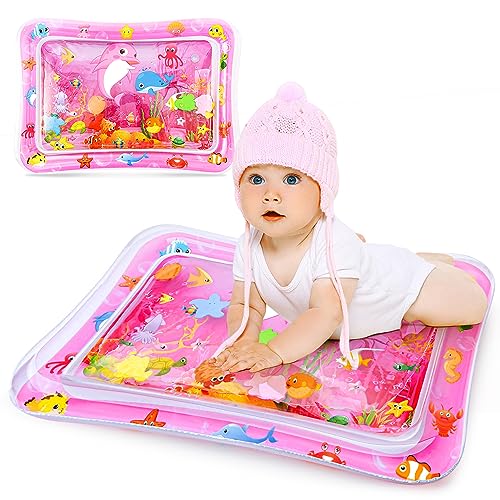 Image of Yeeeasy Game Mat, Tummy Time Water Mat for Girl, Baby Girl Toys for 3,6,9 Months, Baby Girl Stuff