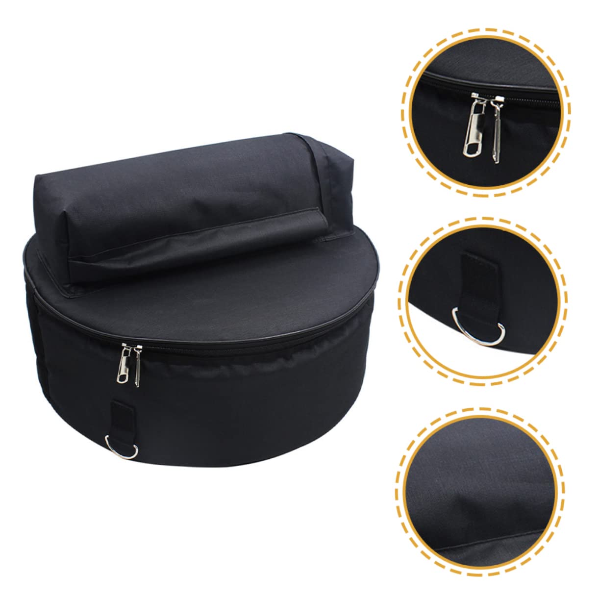 Abaodam Bolsa Para Caja De Batería De Tela Oxford Negra, Mochila Para Accesorios De Percusión Con Asas Reforzadas y Correas Ajustables, Bolsa De Almacenamiento Portátil Para Instrumentos De Percusión