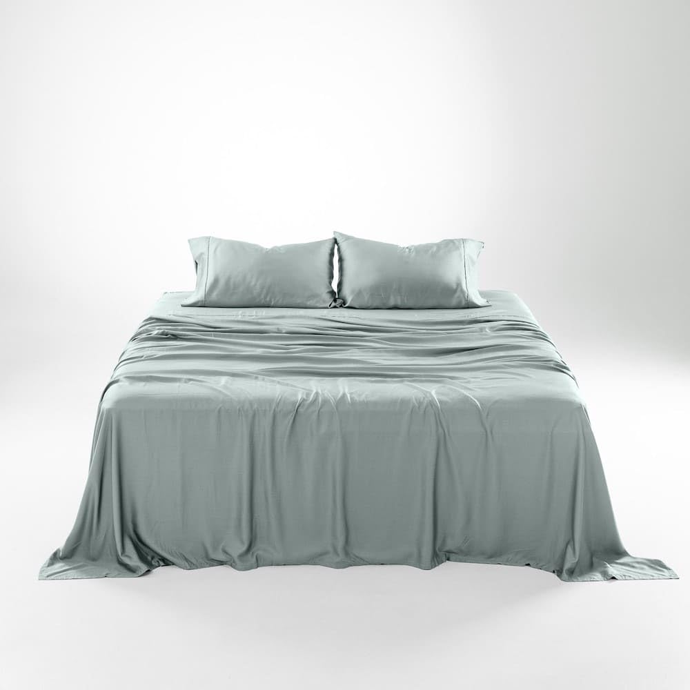 Olive + Crate Tencel Lyocell Eucalyptus Queen Size Sheet Set - Cooling Tencel Sheets for Hot Sleepers with 18 Inch Deep Pocket Fit - Ivory 4-Piece Set: Eucalyptus Queen