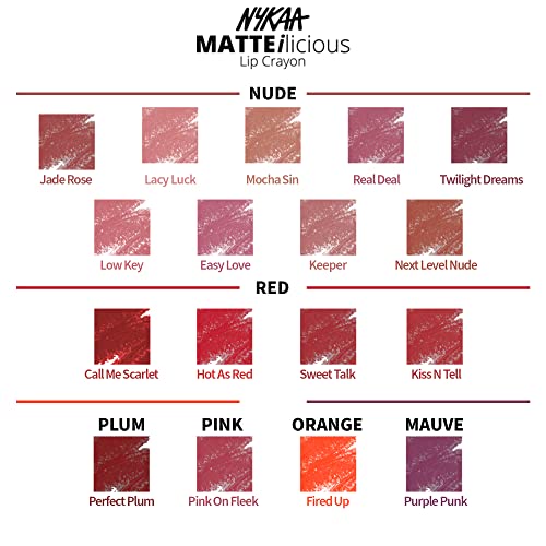Image of Nykaa Matte-illicious Lip Crayon Lipstick