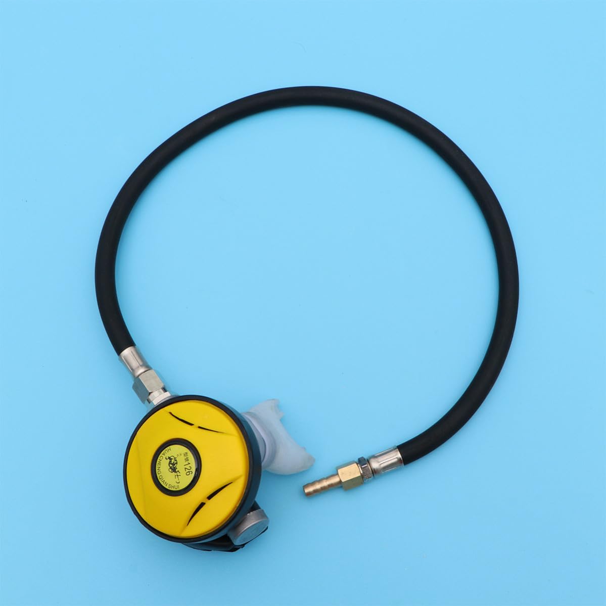 Happyyami Erogatore Sub Secondario da Immersione in Silicone Giallo Leggero | Uso Professionale e Ricreativo, Inodore, Anti Fatica Massetere