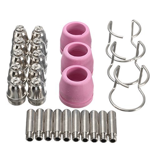 Brccee AC 26Pcs SG-55 AG-60 Plasma Cutter Cutting Torch Tip Nozzles Consumables Kit ( NOT FIT BROWN LTP5000)