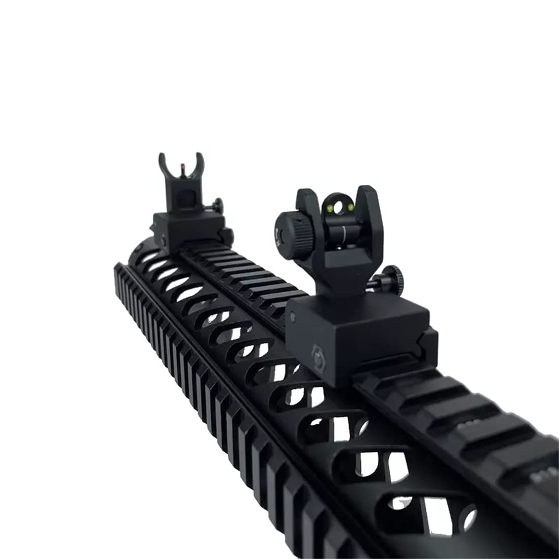 Viseur de Fer Avant arrière AR15 en Aluminium Tactique avec Vue de Fibre Optique AR15 Rouge Vert
