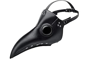 Mystical Black Bird Beak Plague Doctor Mask: A Haunting Accessory for Halloween