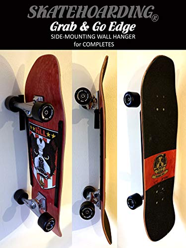 Grab & Go Edge Side-Mounting Skateboard Complete Wall Hanger Mount Rack #TOP6
