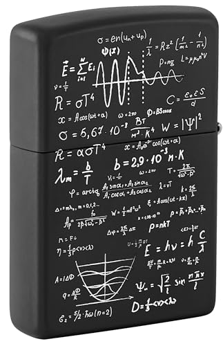 Zippo Encendedor: School Equations - Negro Mate miniatura 2
