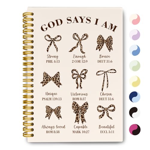 THDSE Bible Journal for Women, Christian Prayer Journal Leopard Notebook