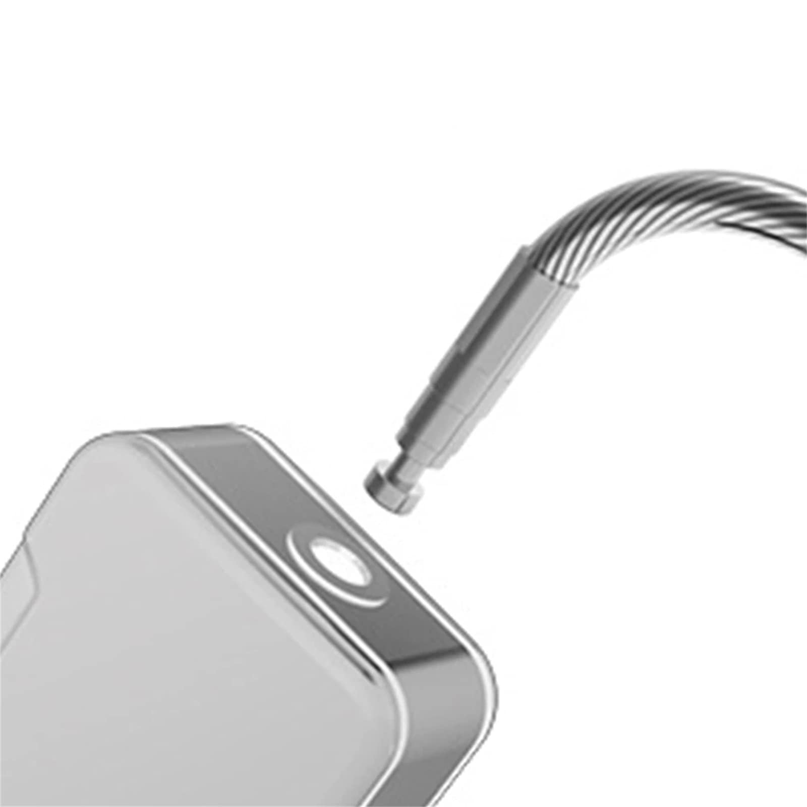 Candado Inteligente con Huella Dactilar Puerta portátil Gabinete sin llave for huellas digitales al aire libre para Seguridad(Silver)