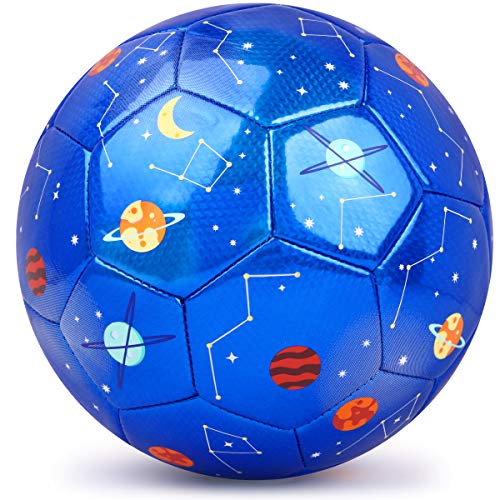 Kids Soccer Ball, PP Picador Sparkling Soccer Ball Cartoon Ball Toy Gift for Kids, Toddlers, Children, Boys, Girls, School, Kindergarten, Student, Baby (Blue)