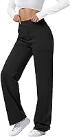 SEMARO Women's High Waisted Stretchy Work Pants with Pockets - Casual Business Straight Leg Office Dress Pants