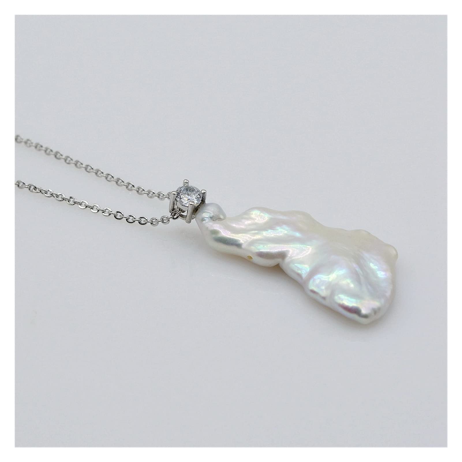Collane barocche di moda Perle d'acqua dolce naturali Forma irregolare Pendenti di collana in argento 925 Gioielli da donna Regali di moda soddisfare Collane da donna