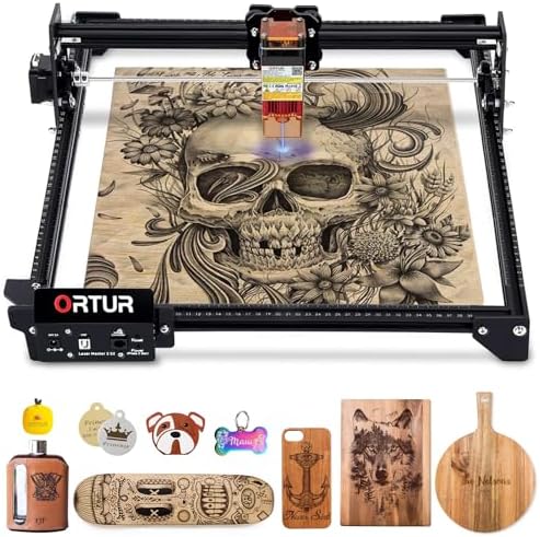 ORTUR Laser Master 2 S2 LU2-2, 24V Laser Engraver Machine, 0.06mm Fixed-Focus Eye Protection Compressed Spot, 32-bit Motherboard