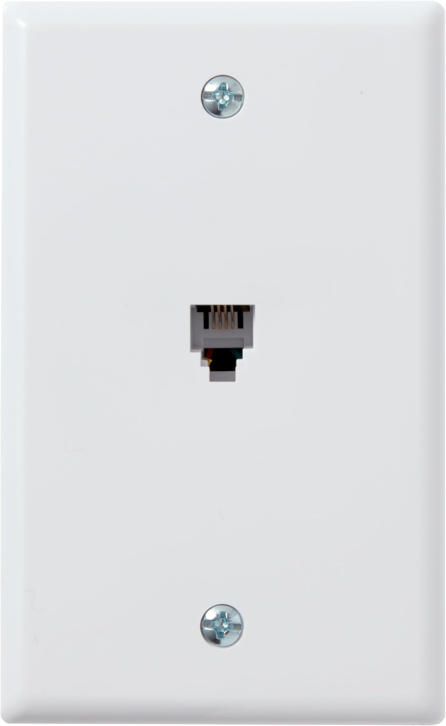 Newhouse Hardware White Surface Phone Jack Plate, 1-Pack