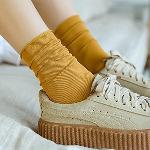 TeenFighter 11 Pairs of Comfortable Casual Cotton Socks for Women, Crew Size for Sports, Solid Color Stretch Socks for Girls2
