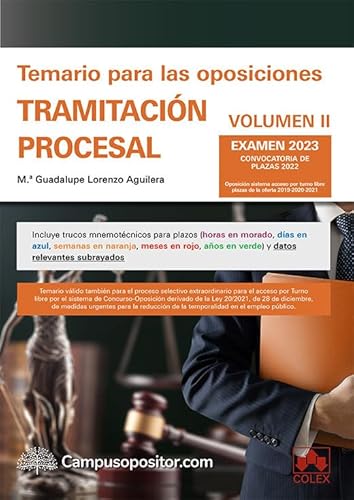 Temario para las oposiciones de Tramitación procesal 2023 (II): VOLUMEN II: 1 (Campus Opositor)
