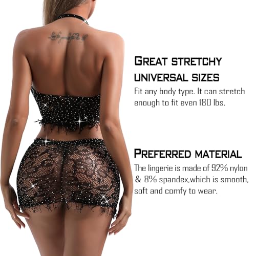 Sexy Lingerie for Women Naughty Fishnet Lingerie Set Bodysuit Outfits Teddy Babydoll Erotic Mesh Women’s Outfits3