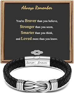 Men Women Leather Jewelry Vintage Brown Braided Leather Bracelet - Magnetic Clasp Wristband For Men & Women Men's Leather Bracelet