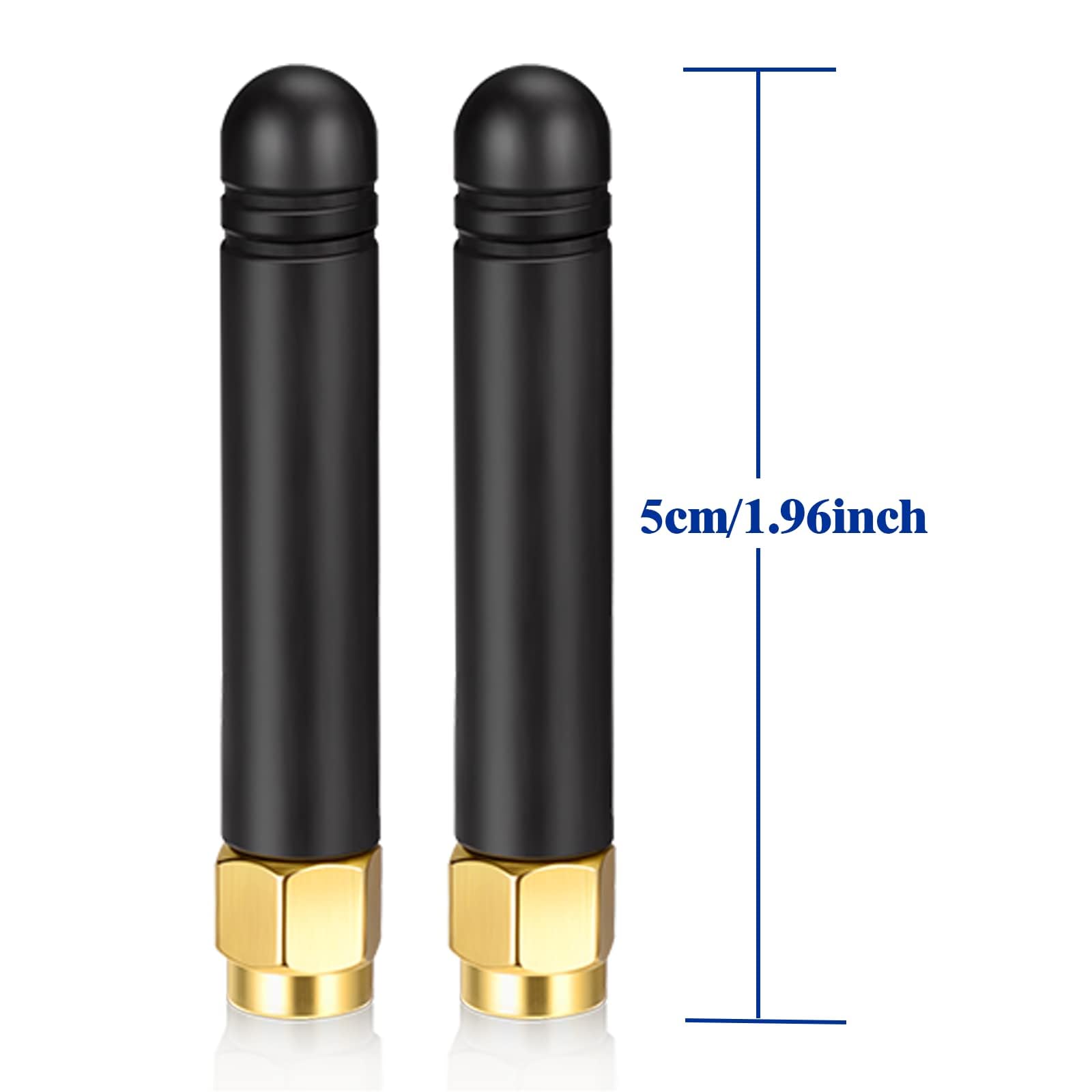 Bingfu Antenna WiFi 2,4GHz 5GHz Bibanda 2dBi MIMO Maschio RP-SMA Omnidirezionale per Scheda Rete Wireless Router WiFi Adattatore USB Telecamera IP Sicurezza Monitor Videosorveglianza, 2 Pacchi