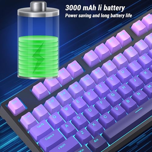 Clavier mécanique Bluetooth Cuifati USB C rétroéclairé pour PC et Mac
