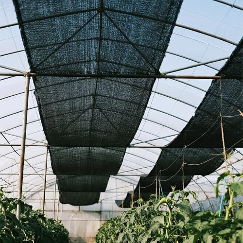 Image of winemana 120x6 FT Outdoor Shade Cloth for Garden & Plants - 90% Large Black Mesh Tarp, UV Resistant Woven Shade Fabric for Greenhouse Farm Row Cover Vegetables Sun Protection Poultry Run