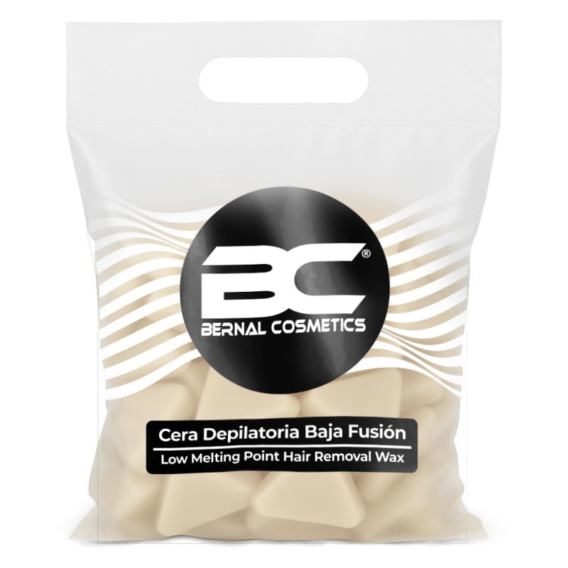 BC Cera Depilatoria en Perlas Opal 1kg - Cera Española Elástica de Baja Fusión para Piel Sensible, Depilación Profesional Facial y Corporal sin Bandas