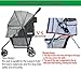ROODO Escort 3 Wheel Dog Cat Pet Stroller for Small/Medium Dogs Cats Best Lightweight Foldable Portable Compact Jogger All Terrain Travel Pet Gear System Puppy Doggie Bunny Kitty Stroller(Grey)