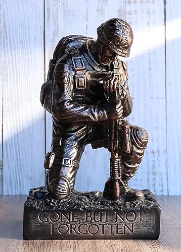 Ebros Gift Battlefield Kneeling Soldier Statue 8.5 Inch H Honor & Valor Military Combat Unit Brother In Arms Figurine Gone But Not Forgotten thumb #5