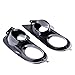 QOYGZ Auto Parts 1 Pair Surround Air Duct for BMW E46 M3 2001-2006 Car Styling Front Bumper Car Fog Light Covers Dual Hole(Black-Matte Black)