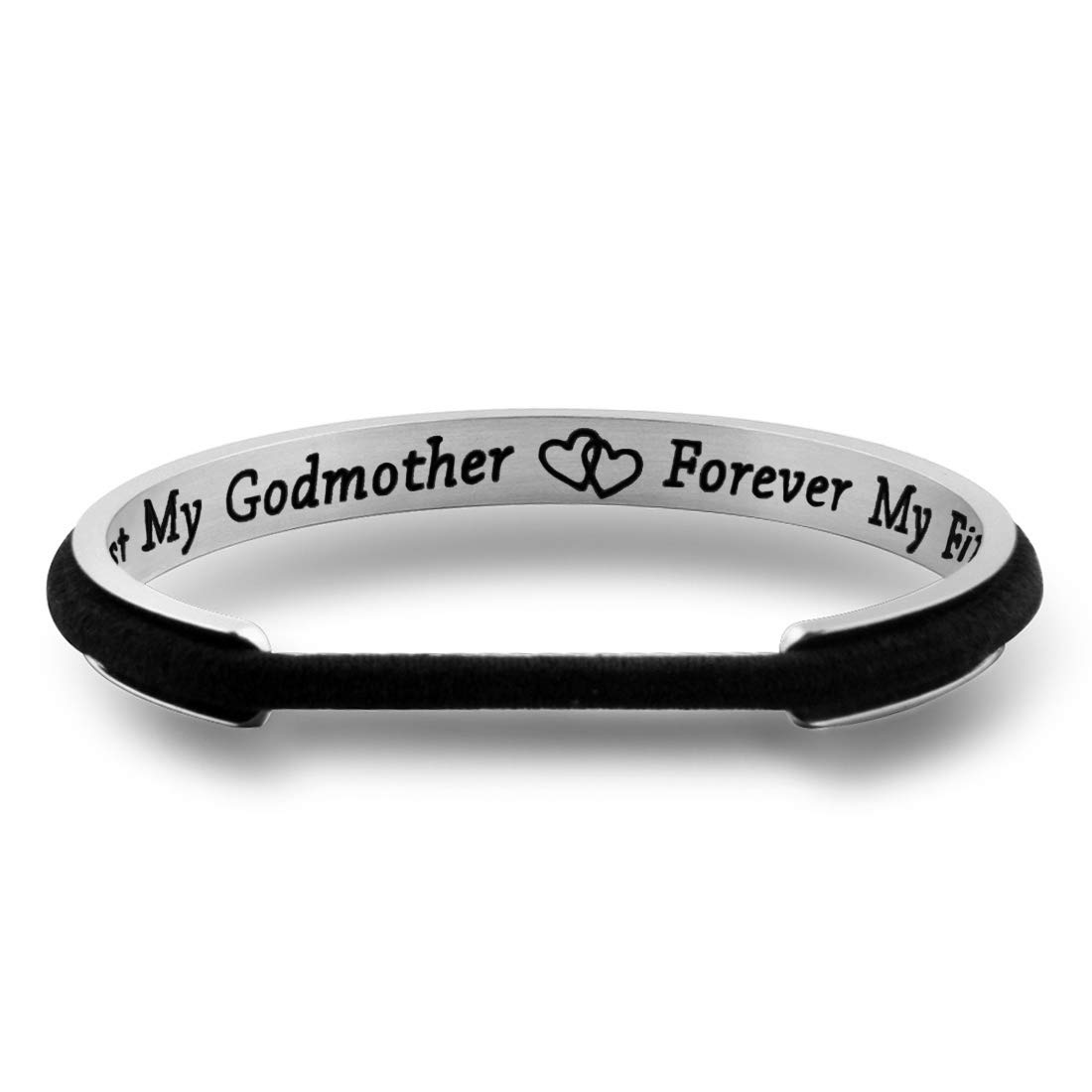 Zuo BaoGodmother Bangle Bracelet First My Godmather Forever My Friend Hair Tie Bangle Bracelet for Women