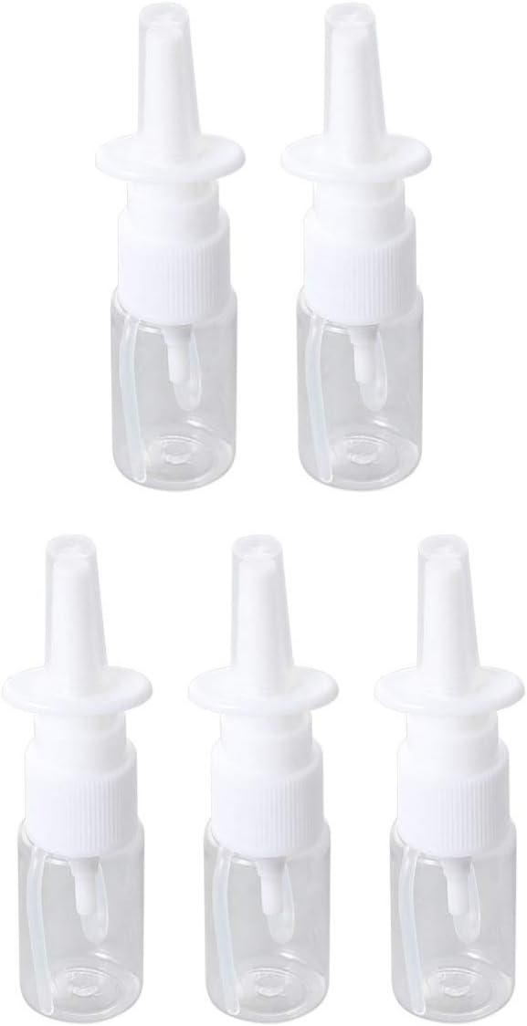 EXCEART 5 Pcs Empty Refillable Nasal Spray Bottles Pump Sprayer Mist