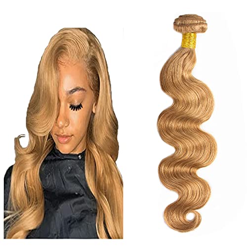 27 Human Hair Bundles Honey Blonde Bundles Human Hair 27 Body Wave Bundles 100g 22 Inch 100% 8A Unprocessed 27 Bundles Brazilian Virgin Remy Hair Body Wave Human Hair Double Weft Extension