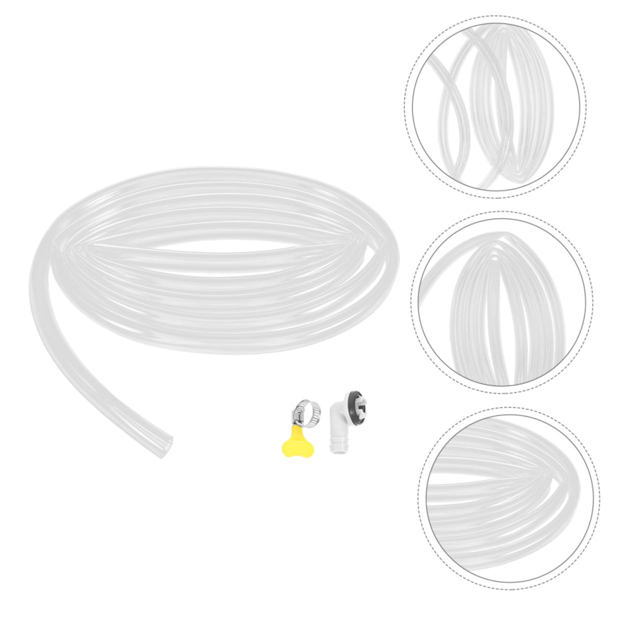 Kit Scarico Condensa Condizionatore 2 Pezzi Pvc con Raccordo | Unità Esterna, Installazione Rapida, Flusso Acqua Efficiente, Vacanze Estive