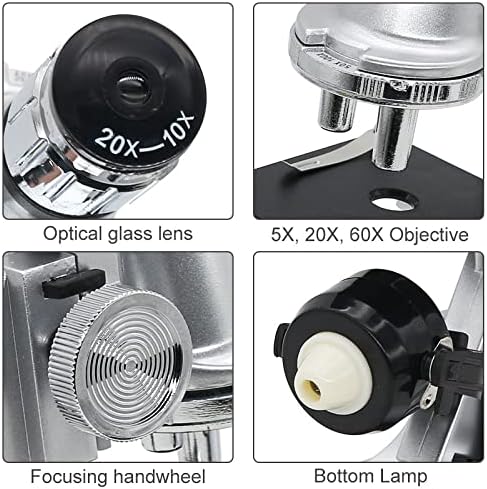 顕微鏡アクセサリーキット 顕微鏡1200x LED.生物顕微鏡 顕微鏡スライド