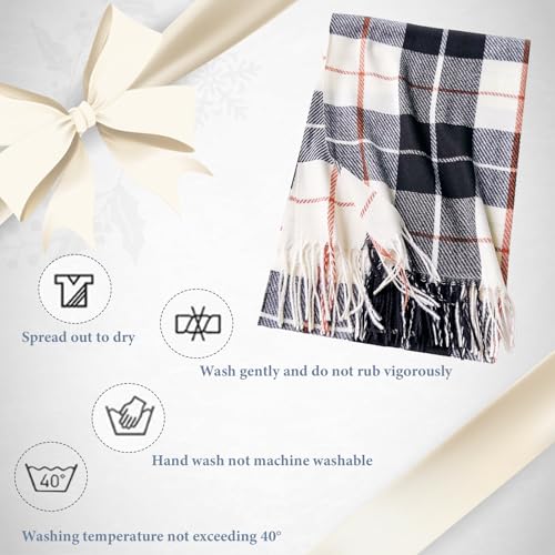 ZMC Long Blanket Scarf, Winter Shawl Cashmere Feel Travel Wrap Evening Warm Shawl Wrap for Women & Men4